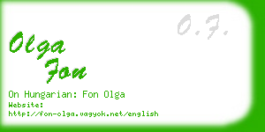 olga fon business card